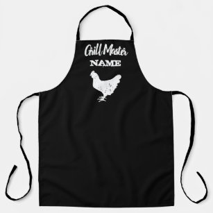Vintage chicken silhouette grill master BBQ apron