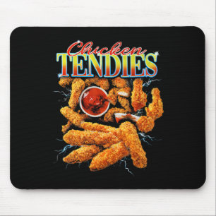Vintage Chicken Tendies Bootleg Rap Retro 90s Junk Mouse Pad