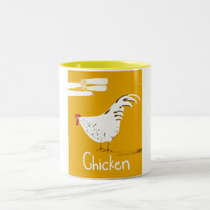 Vintage Chicken Two-Tone Coffee Mug