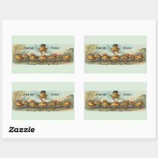 Vintage Chicken Wrangler Fresh Egg Carton label