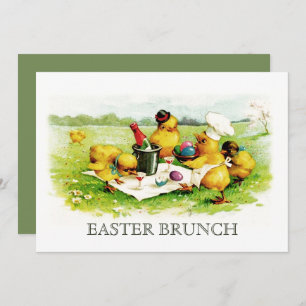 Vintage Chicks Custom Easter Brunch Invitations