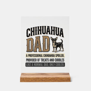 Vintage Chihuahua Dad Dog Lover Shirt Design_1 Acrylic Sign
