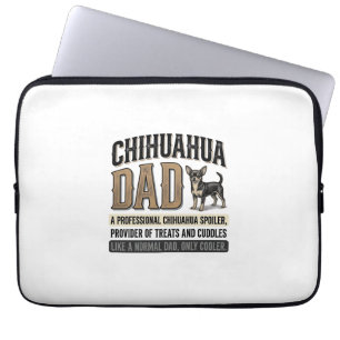 Vintage Chihuahua Dad Dog Lover Shirt Design_1 Laptop Sleeve