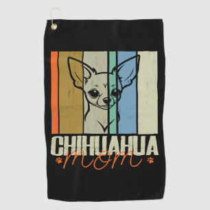 Vintage Chihuahua Mum Dog Lovers Mother's Day Golf Towel