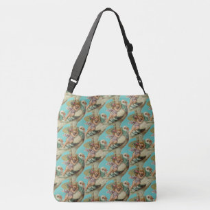 Vintage Child & Bird Crossbody Bag