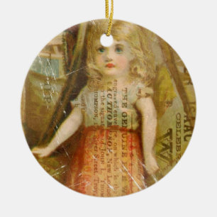 Vintage Child Ceramic Tree Decoration
