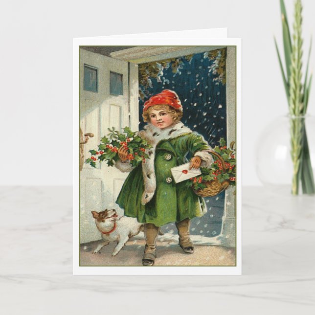Vintage Child Christmas Card (Front)