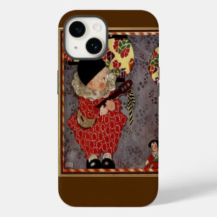 Vintage Child Harlequin, Musician Playing Banjo iPhone Case