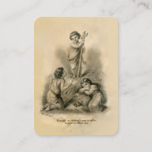 Vintage Child Jesus Cross Prayer Holy Card