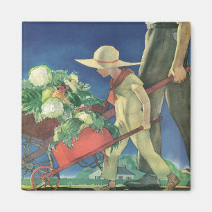 Vintage Child, Organic Gardening; Victory Garden Magnet