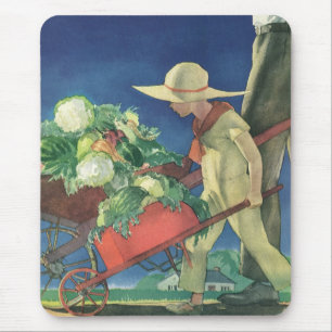 Vintage Child, Organic Gardening; Victory Garden Mouse Pad