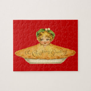 Vintage Child & Pie Jigsaw Puzzle