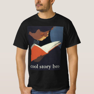 Vintage Child Reading a Book From the Library T-Shirt