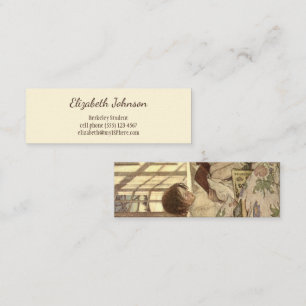 Vintage Child Reading a Book, Jessie Willcox Smith Calling Card