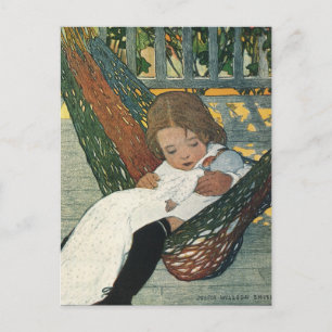 Vintage Child with a Doll by Jessie Willcox Smith Postcard