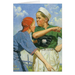 Vintage Children and Sports, Boys Playing Baseball