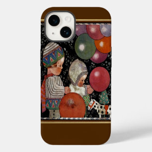 Vintage Children Birthday Party, Balloons and Toys iPhone Case