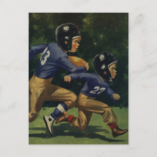 Vintage Children, Boys Playing Football, Sports Postcard