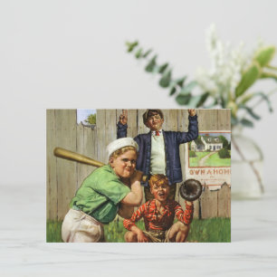 Vintage Children Boys Sports Baseball Player Game