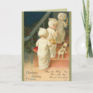 Vintage Children Christmas Card