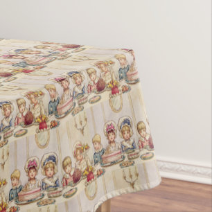 Vintage Children Christmas Dinner - Kate Greenaway Tablecloth