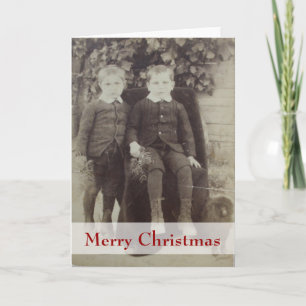 Vintage Children Christmas Greeting Card