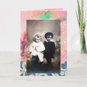 VINTAGE CHILDREN HOLIDAY CARD