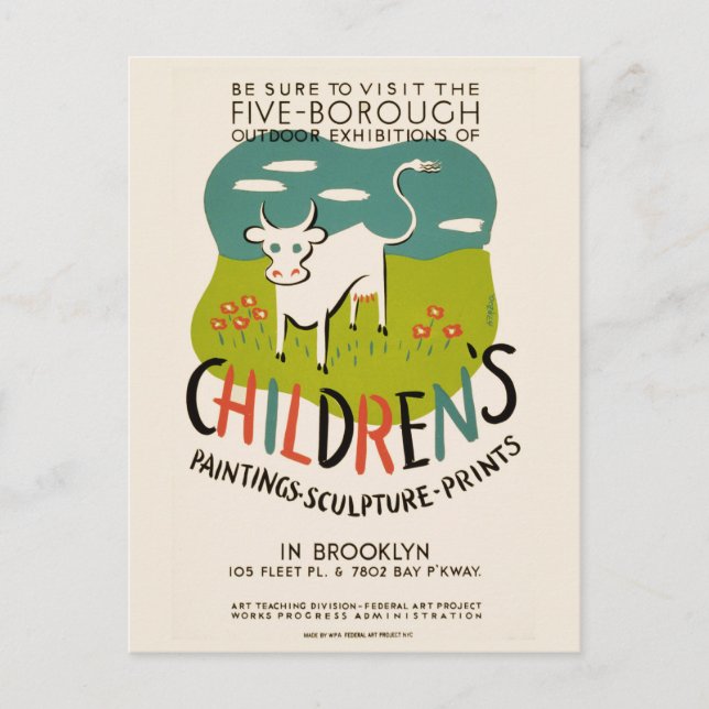 Vintage Children’s Art postcard (Front)