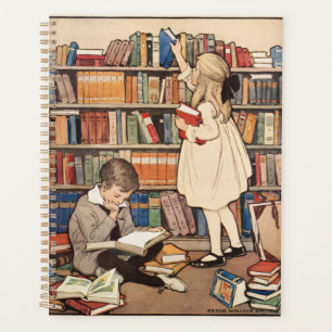 Vintage Children's Book Week Library Illustration Planner