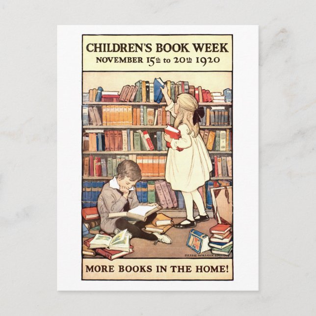 Vintage Children's Book Week Postcard (Front)