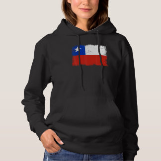 Vintage Chile Flag Chilean Independence Day Hoodie