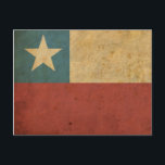 Vintage Chile Flag Postcard<br><div class="desc">Vintage Chile Flag</div>