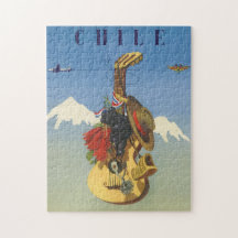 Vintage Chile Travel Poster Design