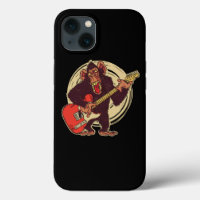Vintage Chimpanzee Guitar Player Graphic
