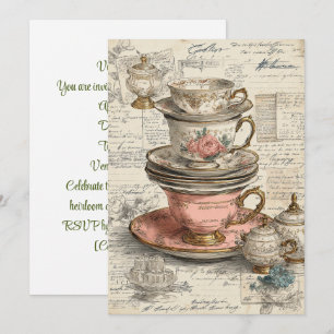 Vintage China Antique Charm Invitation