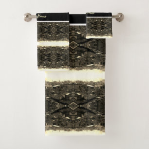 Vintage China Canton city Bath Towel Set
