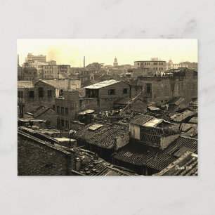 Vintage China Canton city Postcard
