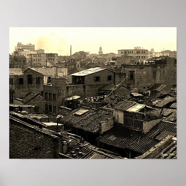 Vintage China Canton city Poster (Front)