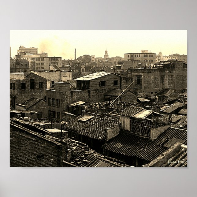 Vintage china Canton city Poster (Front)