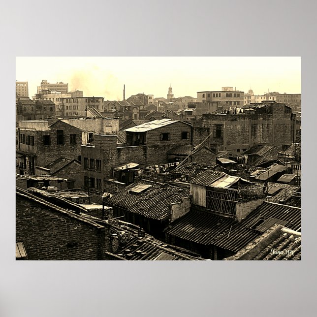 Vintage China Canton city Poster (Front)