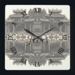 Vintage China Canton Foshan ancestral temple Large Square Wall Clock<br><div class="desc">Mega Pack 220 HD Photos Resolution for Print only $60 https://megaspacks.gumroad.com/l/suluy</div>