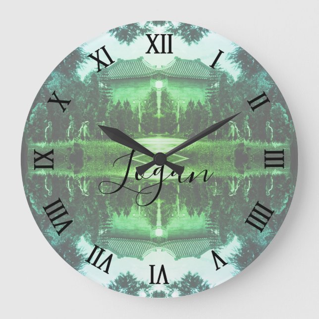 Vintage China Canton martyrs parc Large Clock (Front)