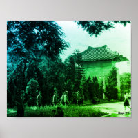 Vintage China Canton martyrs parc