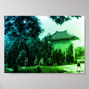 Vintage China Canton martyrs parc Poster