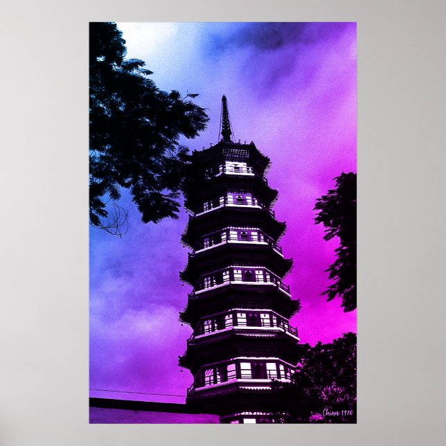 Vintage China Canton the flowery pagoda Poster (Front)