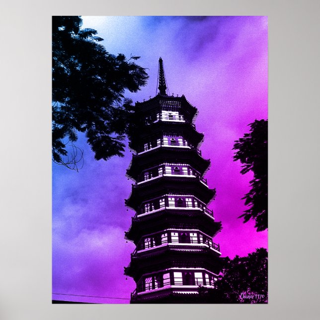 Vintage China Canton the flowery pagoda Poster (Front)