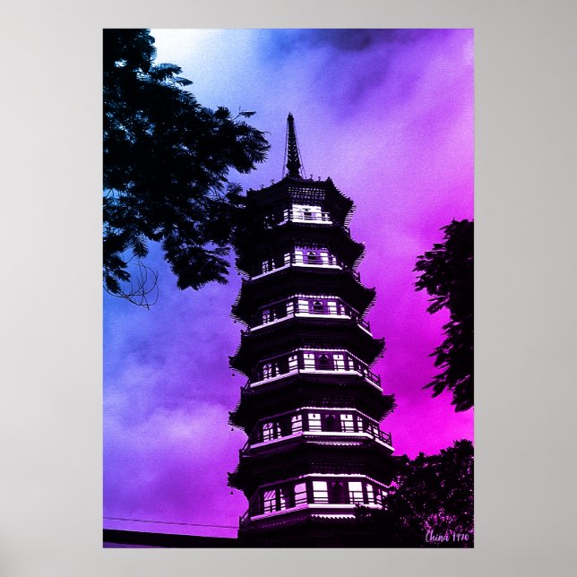 Vintage China Canton the flowery pagoda Poster (Front)