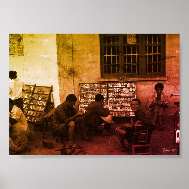 Vintage China Changsha book lending Poster (Front)