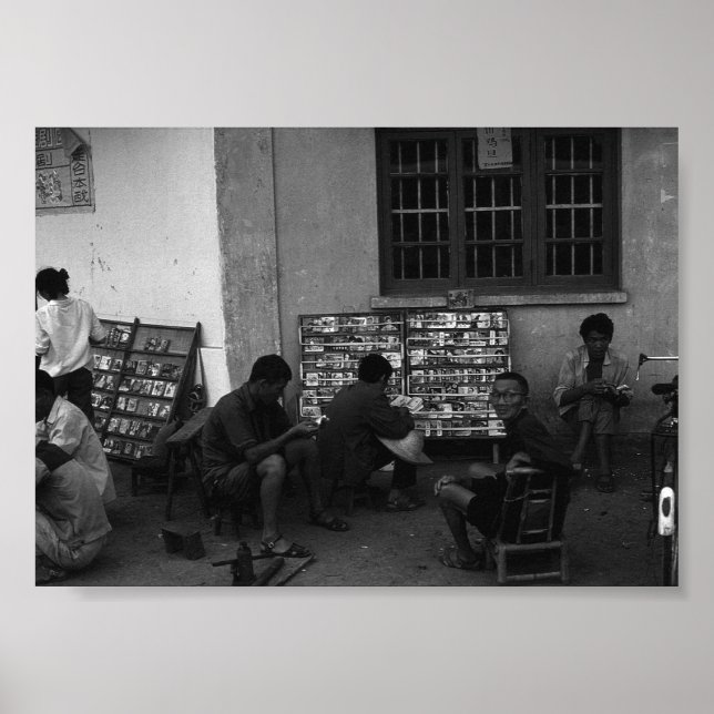 Vintage China Changsha book lending Poster (Front)