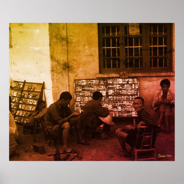 Vintage China Changsha book lending Poster (Front)